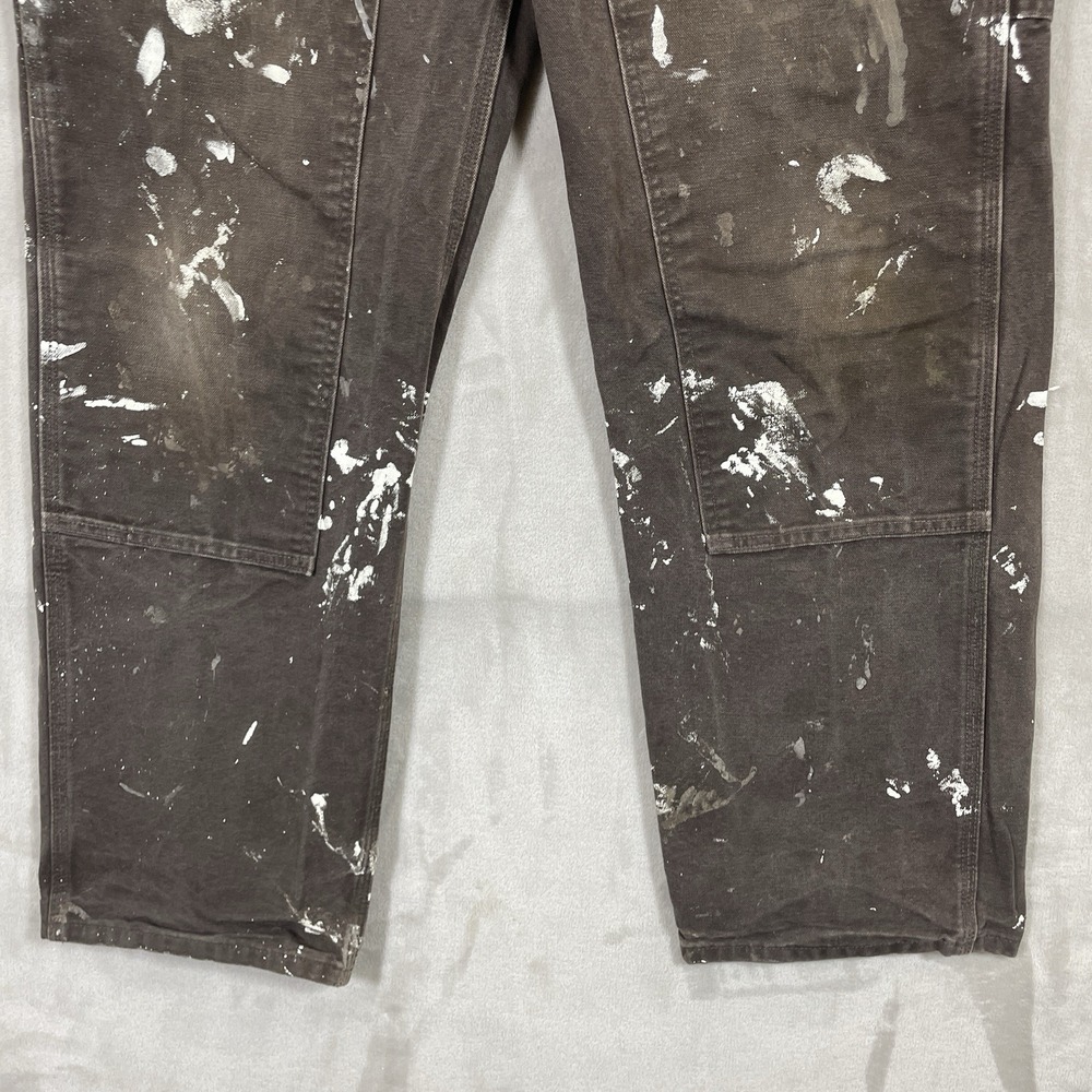 Vintage Carhartt B136 DKB Double Knee Pants Tag 34x32 Paint Distressed Loose Fit - Picture 3 of 14